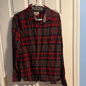Woolrich Red and Black Checkered Men's Shirt